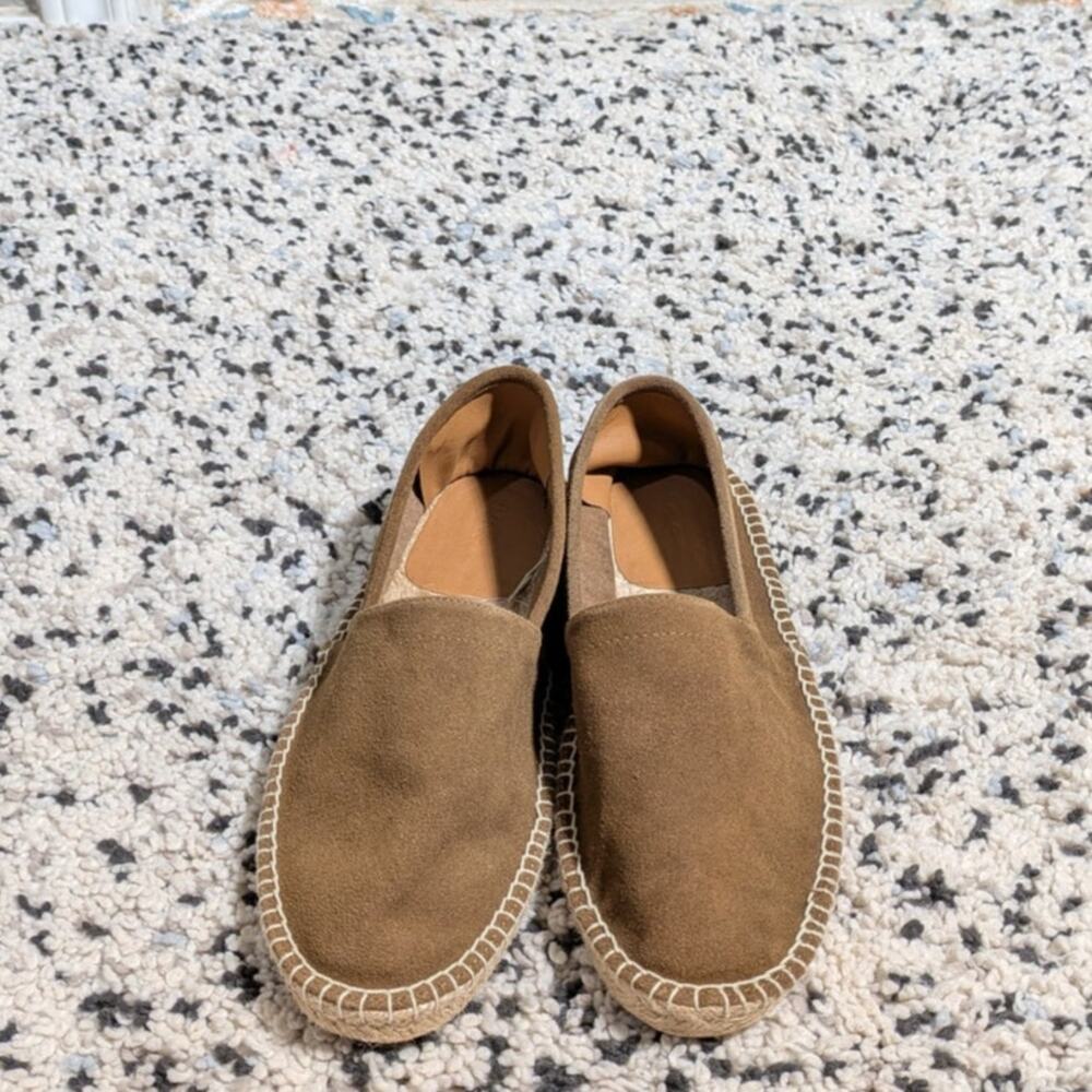 NWT MNG Mango Slip-on coastal loafer flat Suede Resort Espadrilles